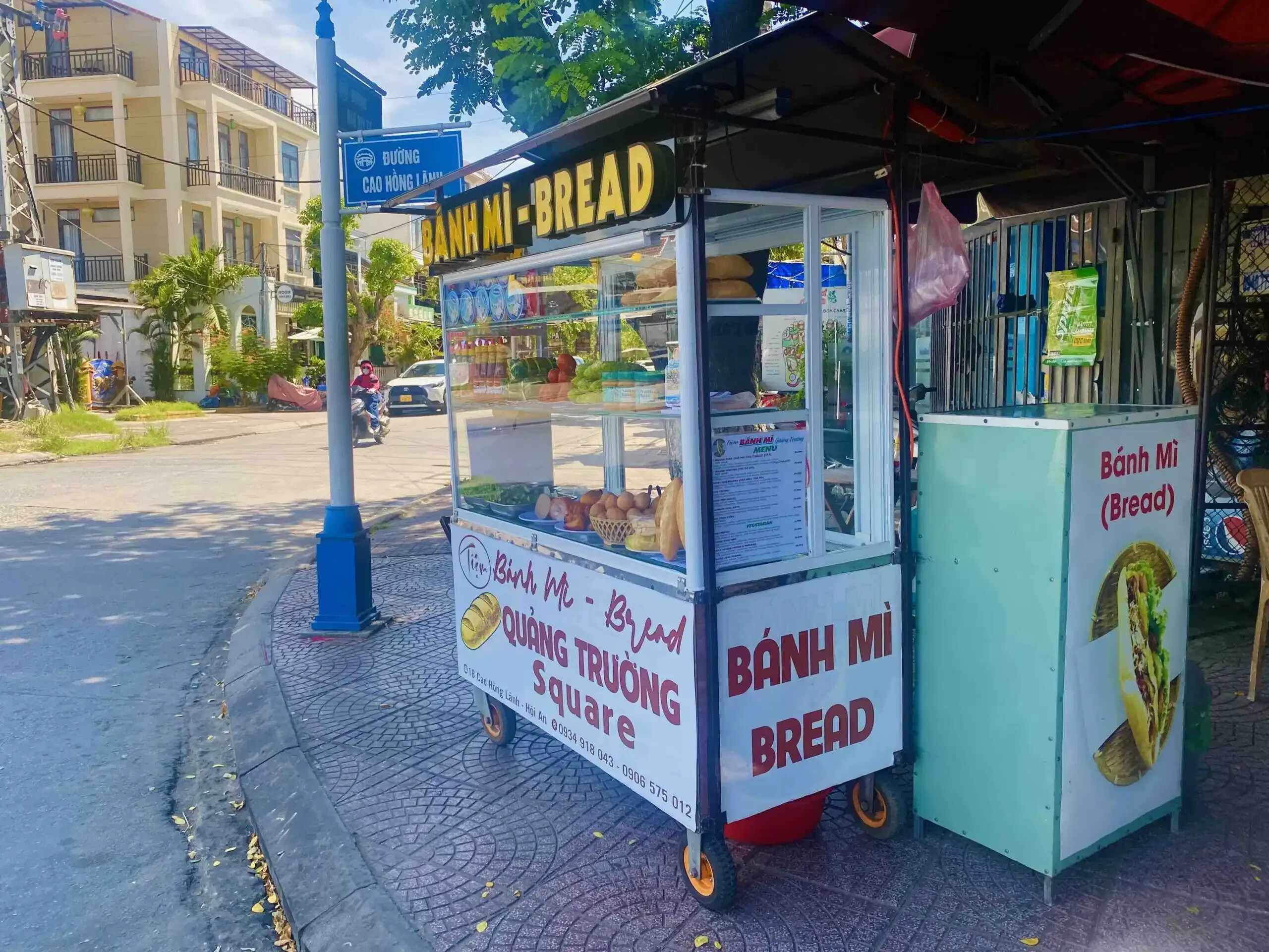 Vietnamese bread cart near in Hoi An old town